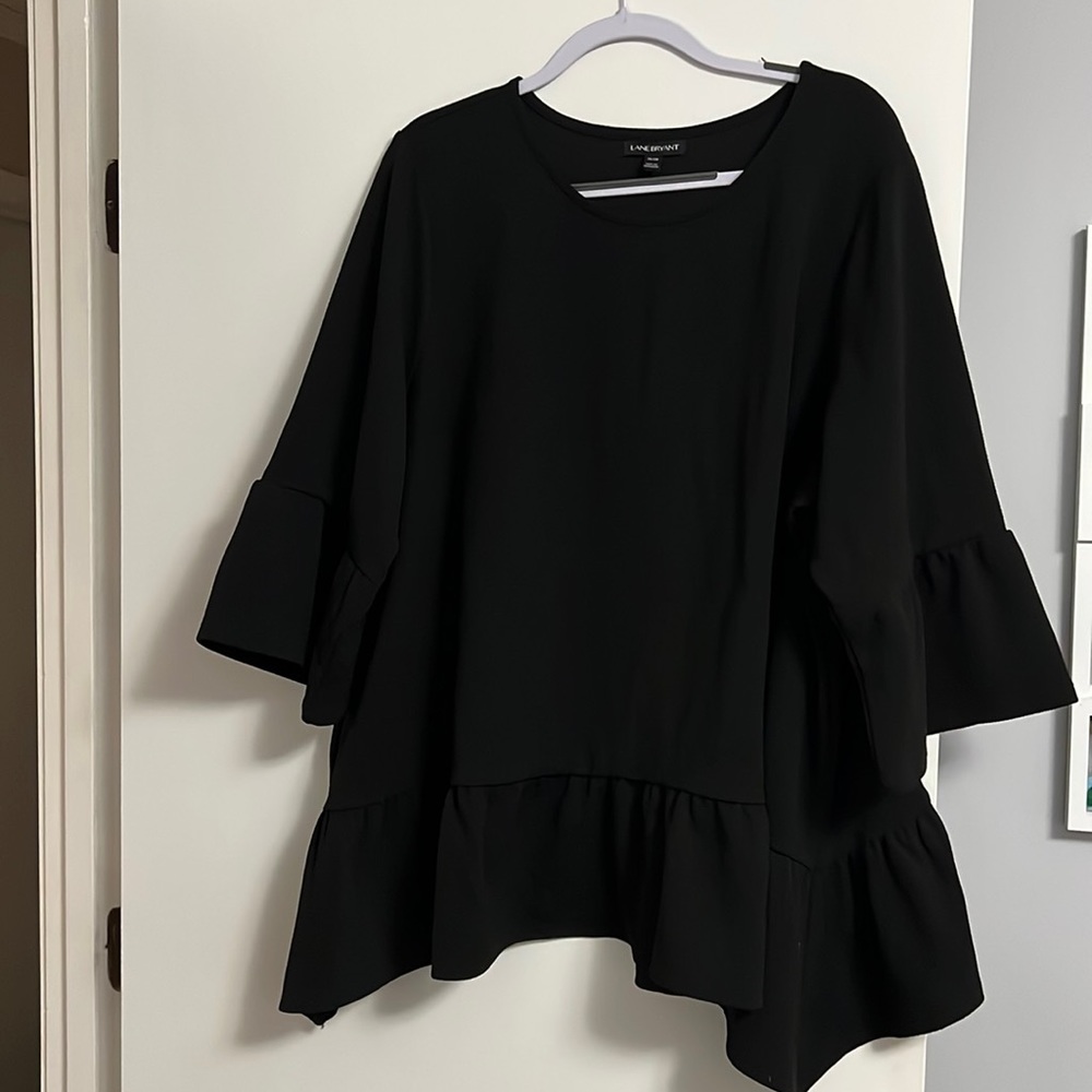 Black lane Bryant peplum blouse size 26/28